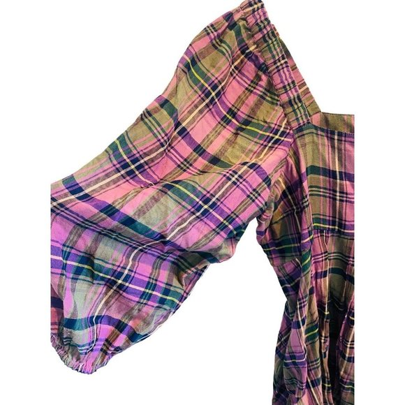 Natural life women's purple Plaid Dress New with tags Sz L - Picture 4 of 6
